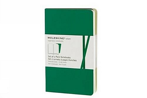 Moleskine Plain Volant Emerald Green/Oxide Green Notebooks (Hardcover)