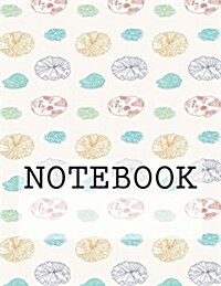 Notebook: Lily Pads (White), Rydal Water, Lake District. Ruled (8.5 X 11): Ruled Paper Notebook (Paperback)