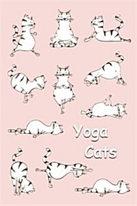 Journal: Yoga Cats (Pink) 6x9 - Dot Journal - Journal with Dot Grid Paper - Dotted Pages with Light Grey Dots (Paperback)