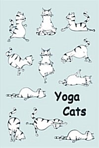 Journal: Yoga Cats (Blue) 6x9 - Graph Journal - Journal with Graph Paper Pages, Square Grid Pattern (Paperback)