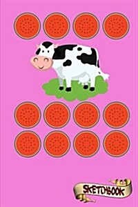 Sketchbook: Cows Pets and Watermelon Fruits Journal, Drawing Sketch Pad and Blank Notebook Gift for School Kids, Boys and Girls, C (Paperback)