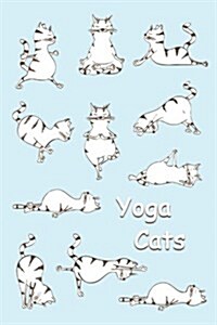 Journal: Yoga Cats (Light Blue) 6x9 - Dot Journal - Journal with Dot Grid Paper - Dotted Pages with Light Grey Dots (Paperback)