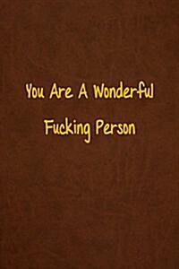 You Are a Wonderful Fucking Person: Lined Journal, 108 Pages, 6x9 Inches (Paperback)