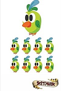 Sketchbook: Cute Birds Cartoon Journal, Drawing Sketch Pad and Blank Notebook Gift for School Kids, Boys and Girls, Children Anima (Paperback)