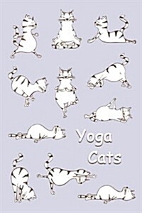 Journal: Yoga Cats (Purple) 6x9 - Lined Journal - Writing Journal with Blank Lined Pages (Paperback)