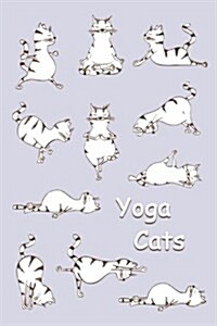 Journal: Yoga Cats (Purple) 6x9 - Graph Journal - Journal with Graph Paper Pages, Square Grid Pattern (Paperback)