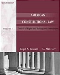 American Constitutional Law (Paperback, 7th)