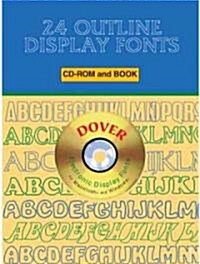 24 Outline Display Fonts [With CDROM] (Paperback)