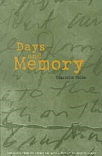Days and Memory (Paperback, Reprint)