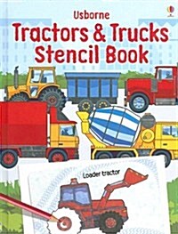 Usborne Tractors & Trucks Stencil Book (Board Books)