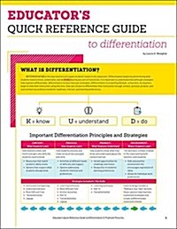 Educators Quick Reference Guide to Differentiation (Paperback, Teachers Guide)