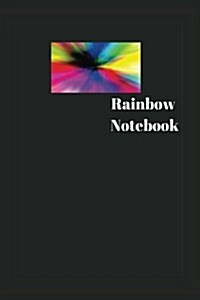 Rainbow Notebook: Unlined Notebook with -120 Pages-With Black Color Cover (Paperback)