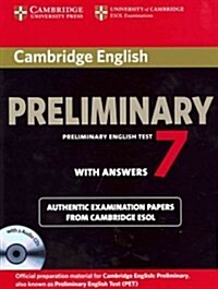 [중고] Cambridge English Preliminary 7 Student‘s Book Pack (Student‘s Book with Answers and Audio CDs (2)) (Package)