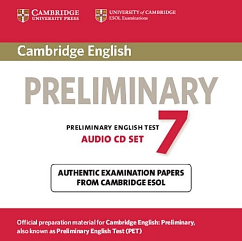 Cambridge English Preliminary 7 Audio CDs (2) (CD-Audio)