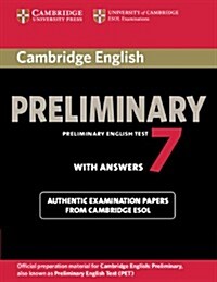 Cambridge English Preliminary 7 Students Book with Answers (Paperback)