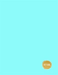 Notebook: Turquoise teal, Dotted grid line diary / journal / blank book, 8.5x11 in, 110 Pages: Blank notebook to write in your w (Paperback)