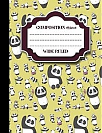 Composition Notebook: Wide Ruled: Composition Notebook For Boys, Journal Book, School Composition Book, Cute Panda Cover, 8.5 x 11, 200 Pa (Paperback)