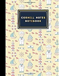 Cornell Notes Notebook, Cute Navy Cover (Paperback, NTB)