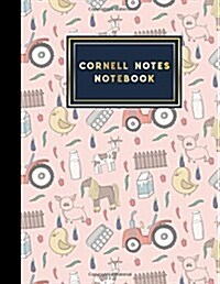 Cornell Notes Notebook, Cute Farm Animals Cover (Paperback, NTB)