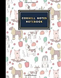 Cornell Notes Notebook, Cute Farm Animals Cover (Paperback, NTB)