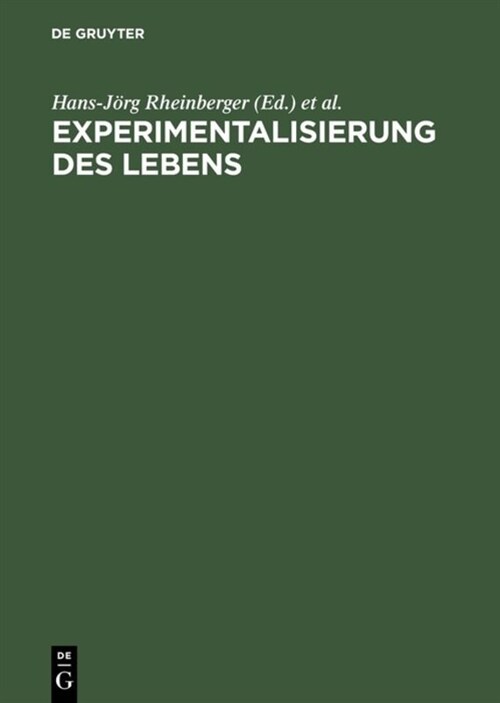 Experimentalisierung Des Lebens (Hardcover)