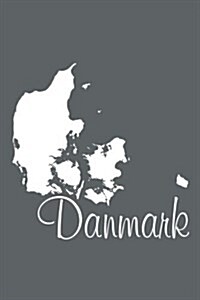 Danmark - Slate Grey Lined Notebook with Margins (Denmark): 101 Pages, Medium Ruled, 6 X 9 Journal, Soft Cover (Paperback)