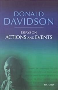 Essays on Actions and Events : Philosophical Essays Volume 1 (Paperback)