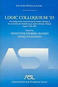 Logic Colloquium 03 (Paperback)