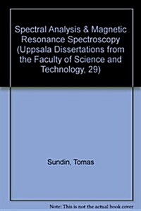 Spectral Analysis & Magnetic Resonance Spectroscopy (Paperback)