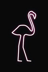 Neon Flamingo Notebook: Fluoro Pink Flamingo 120-Page Lined Retro Journal (Paperback)