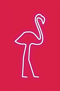 Neon Flamingo Notebook: Retro Fluoro Design 120-Page Lined Journal (Paperback)