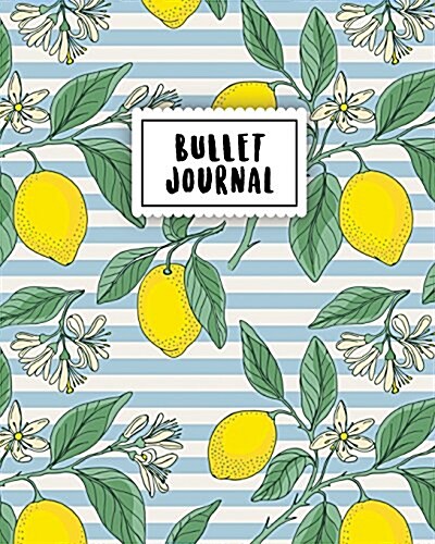 Bullet Journal: Vintage Lemon - 150 Dot Grid Pages (Size 8x10 Inches) - With Bullet Journal Sample Ideas (Paperback)