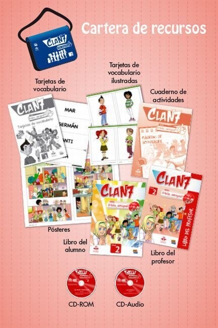 Clan 7 Con 좭ola, Amigos! Level 2 Carpeta de Recursos Para El Profesor (Paperback)