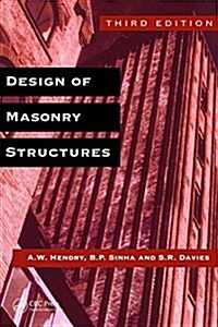 DESIGN OF MASONRY STRUCTURES (Hardcover)