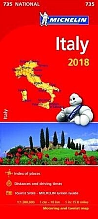 Italy 2018 National Map 735 (Sheet Map, folded)