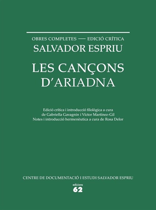 LES CANCONS DARIADNA (Hardcover)