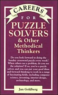 Careers for Puzzle Solvers & Other Methodical Thinkers (Paperback)