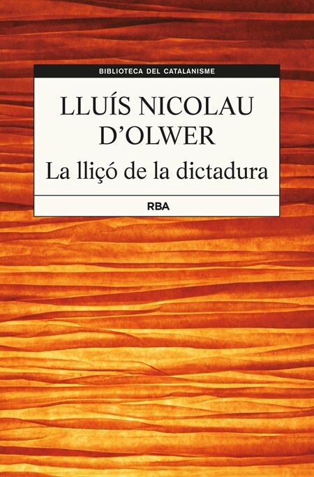 LA LLICO DE LA DICTADURA (Hardcover)