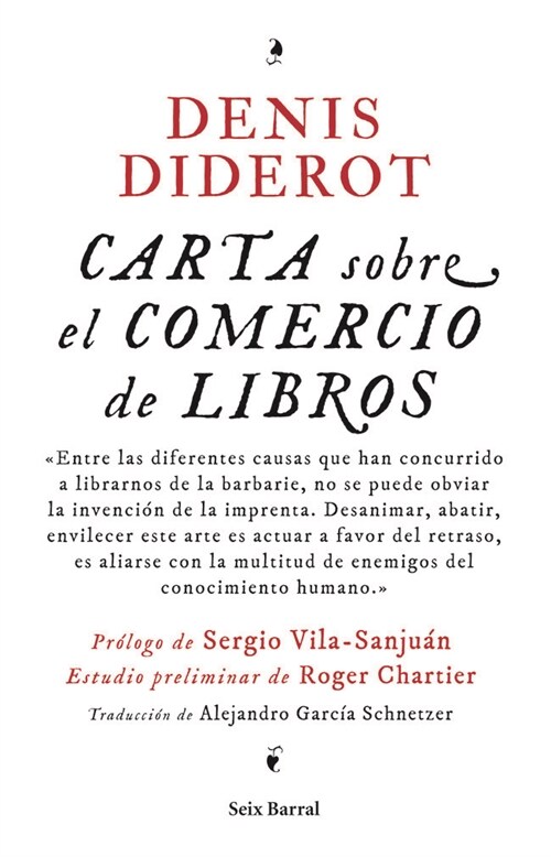 CARTA SOBRE EL COMERCIO DE LIBROS (Paperback)