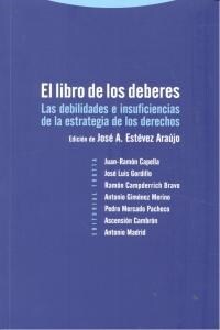 EL LIBRO DE LOS DEBERES: LAS DEBILIDADES E INSUFICIENCIAS DE LA ESTREREGIA DE LOS DERECHOS (Paperback)