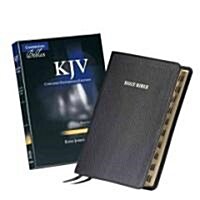 KJV Concord Reference Bible, Black Calf Split Leather, Red-letter Text, Thumb Index, KJ564:XRI (Leather Binding)