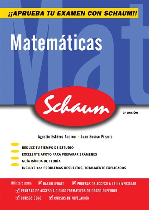 MATEMATICAS SCHAUM BACHILLERATO (Paperback)