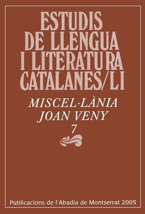 MISCELLANIA JOAN VENY, VOL.7 (Paperback)