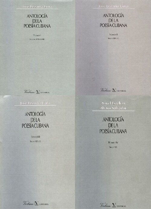 ANTOLOGIA DE LA POESIA CUBANA, 4 VOLS. (Paperback)