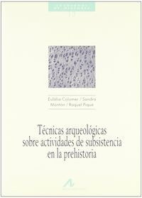 TECNICAS ARQUEOLOGICAS SOBRE ACTIVIDADES DE SUBSISTENCIA EN LA PREHISTORIA (Paperback)