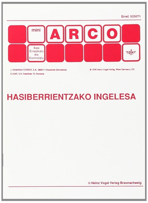 HASI-BERRIENTZAKO INGELESA (Book)