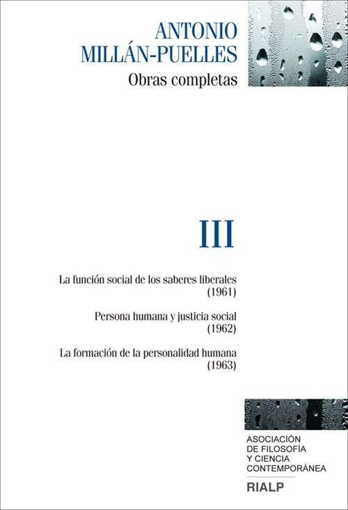 MILLAN-PUELLES. III. OBRAS COMPLETAS (Other Book Format)