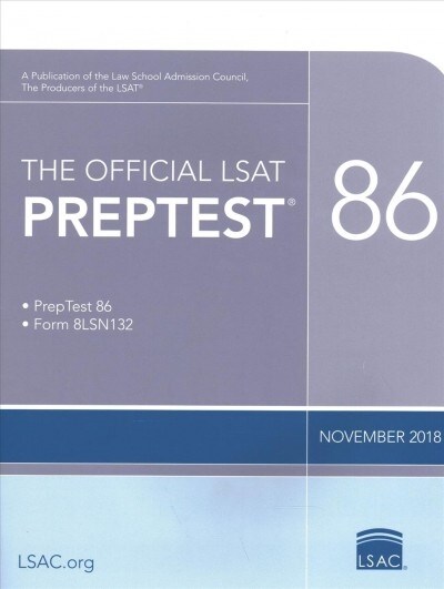 The Official LSAT Preptest 86: (nov. 2018 Lsat) (Paperback)
