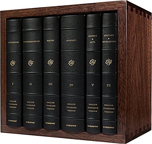 ESV Readers Bible, Six-Volume Set (Cowhide Over Board with Walnut Slipcase) (Leather)
