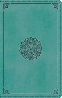 ESV Large Print Personal Size Bible (Trutone, Turquoise, Emblem Design) (Imitation Leather)